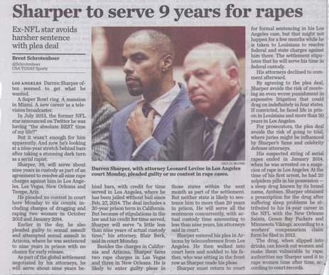 Fact Check: Special Commentary on Darren Sharper, absurd RAPE plea
